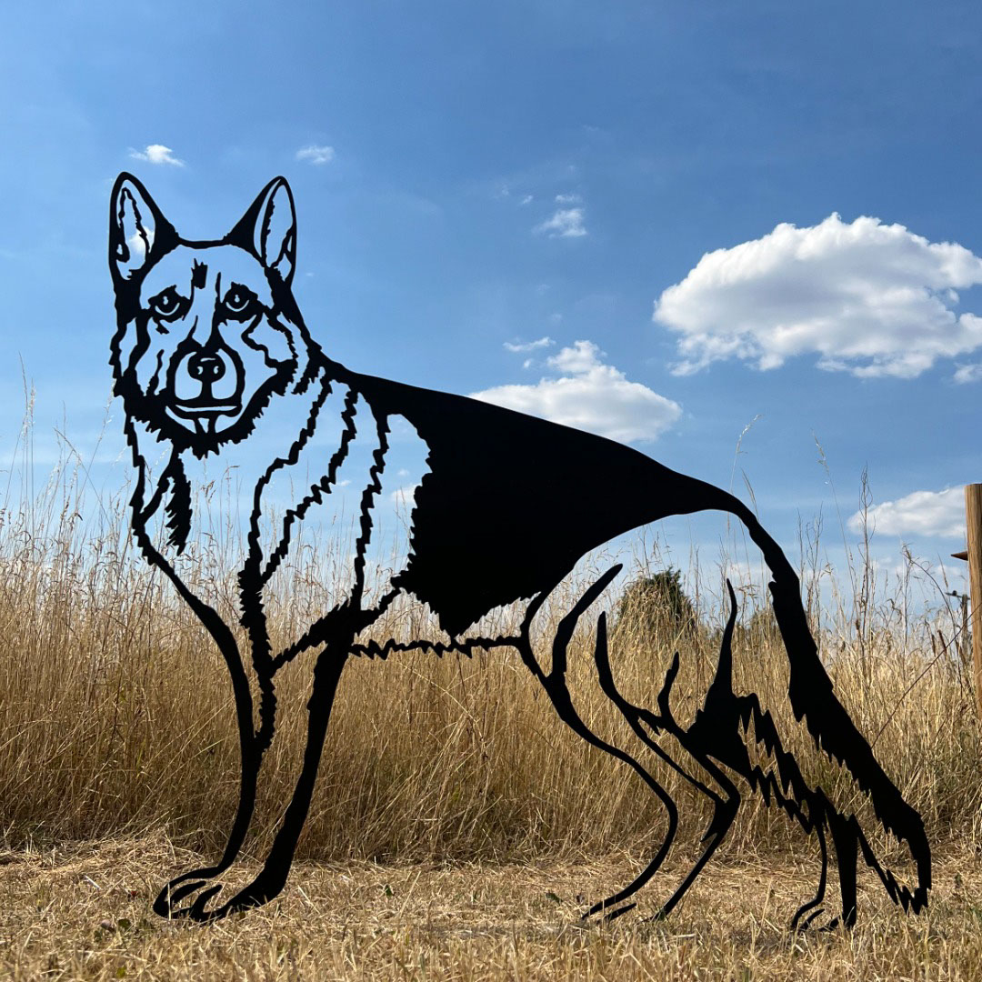 German Shepherd Garden Art