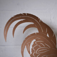 Rocky tail detail in bronze finish
